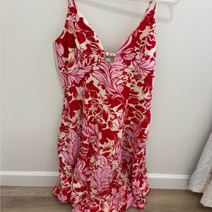 Abercrombie & Fitch Red and White Floral Dress